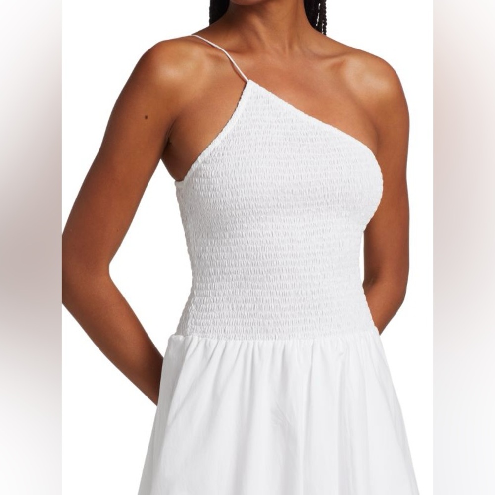SWF x Revolve 100% Cotton Smocked Tiered Maxi Dress White - Picture 5 of 13